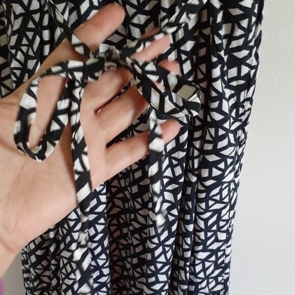 justice boho maxi dress girls 10 black white sundress summer pre-teen - Picture 6 of 7